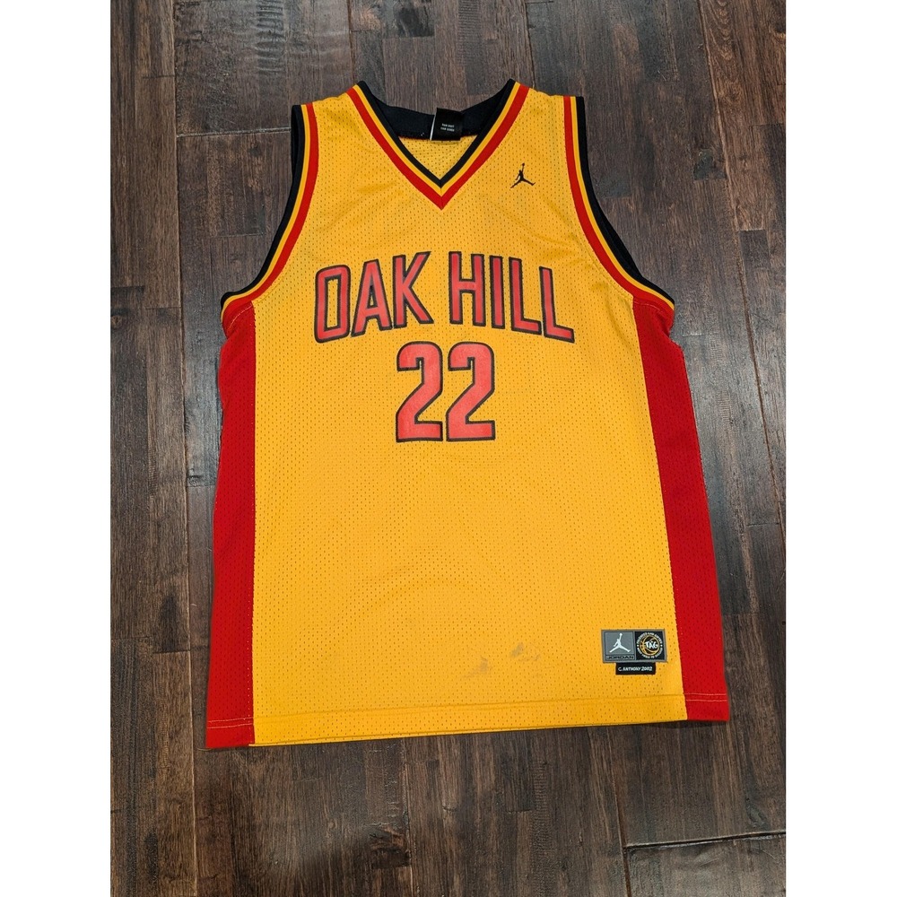 Vintage Oak Hill Carmello Anthony #22 Large Basketball Jordan Jersey 2002
